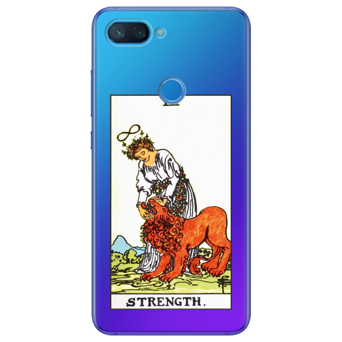 Чехол для Xiaomi Mi 8 Lite прозрачный Таро Сила - фото 1 - Чехлы для телефонов