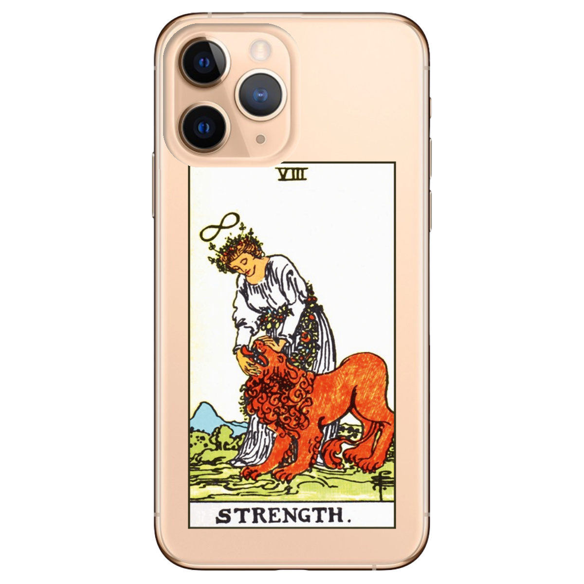 Чехол для Apple iPhone 11 Pro прозрачный Таро Сила - фото 1 - Чехлы для телефонов