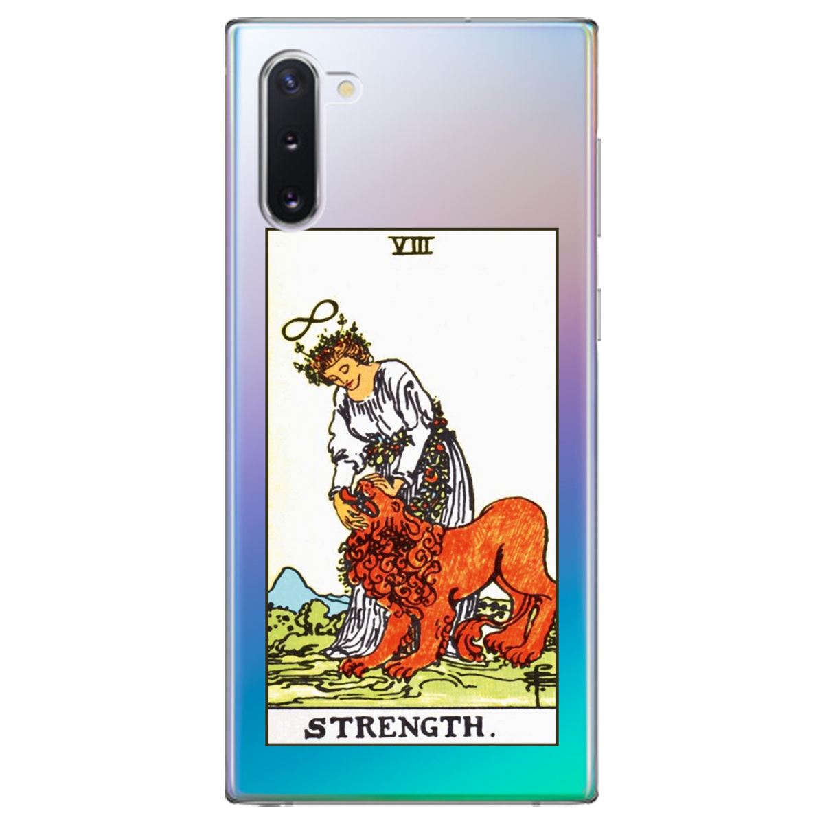 Чехол для Samsung Galaxy Note 10 прозрачный Таро Сила - фото 1 - Чехлы для телефонов