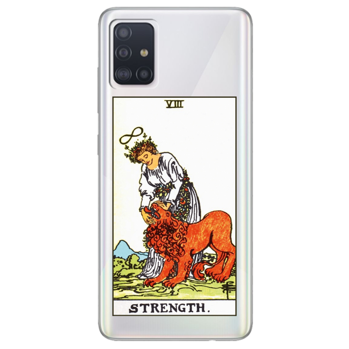 Чехол для Samsung Galaxy A71 прозрачный Таро Сила - фото 1 - Чехлы для телефонов