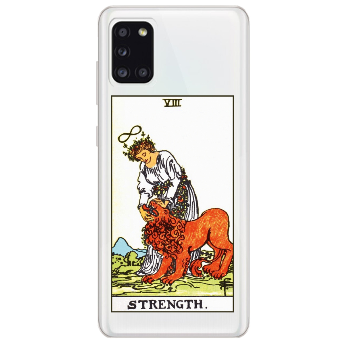 Чехол для Samsung Galaxy A31 прозрачный Таро Сила - фото 1 - Чехлы для телефонов