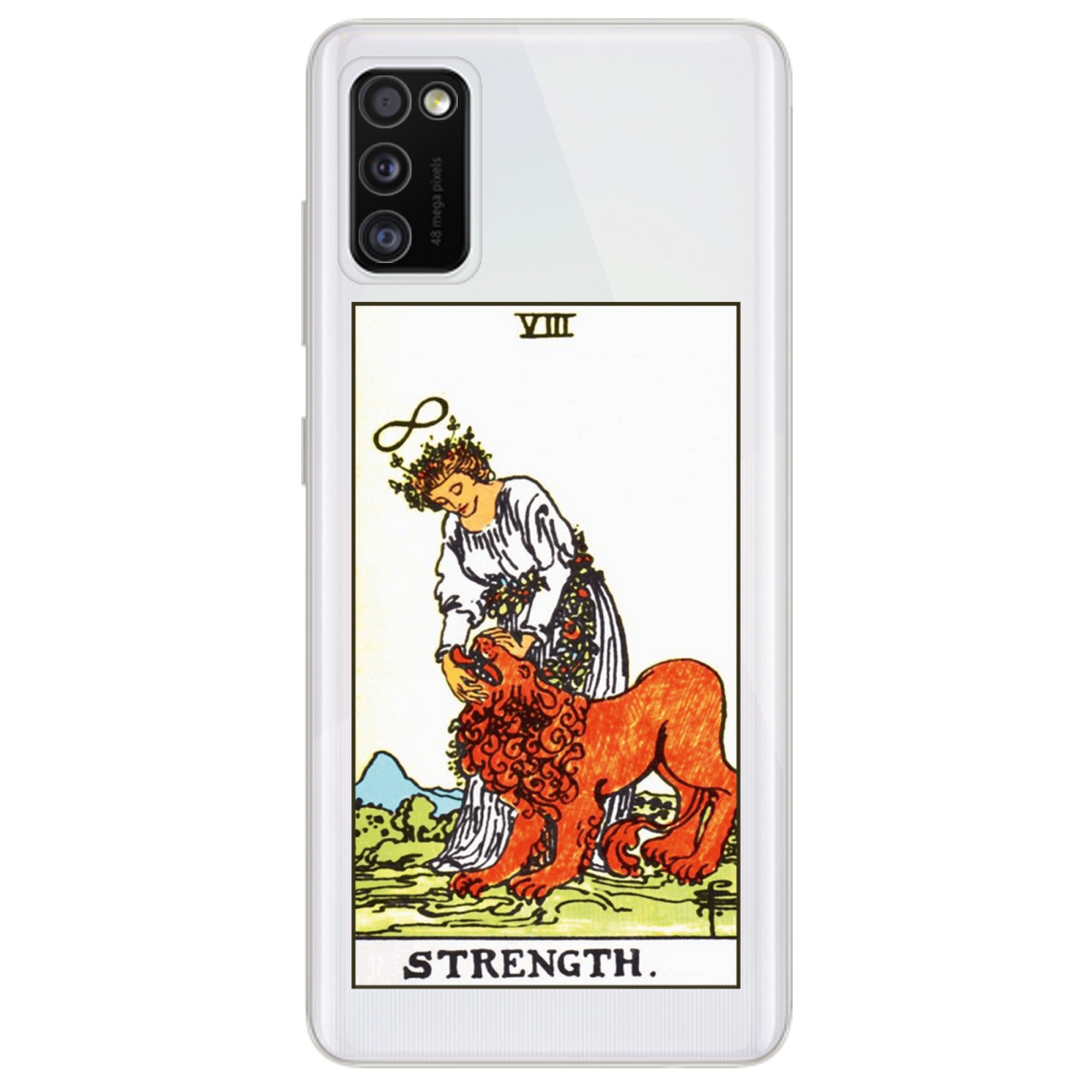 Чехол для Samsung Galaxy A41 прозрачный Таро Сила - фото 1 - Чехлы для телефонов