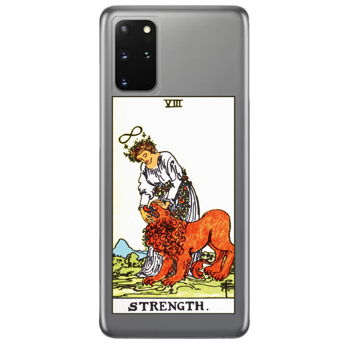 Чохол для Samsung Galaxy S20 Plus прозорий Таро Сила - фото 1 Чохол для Samsung Galaxy S20 Plus прозорий Таро Сила - фото 1 - Чохли для телефонів