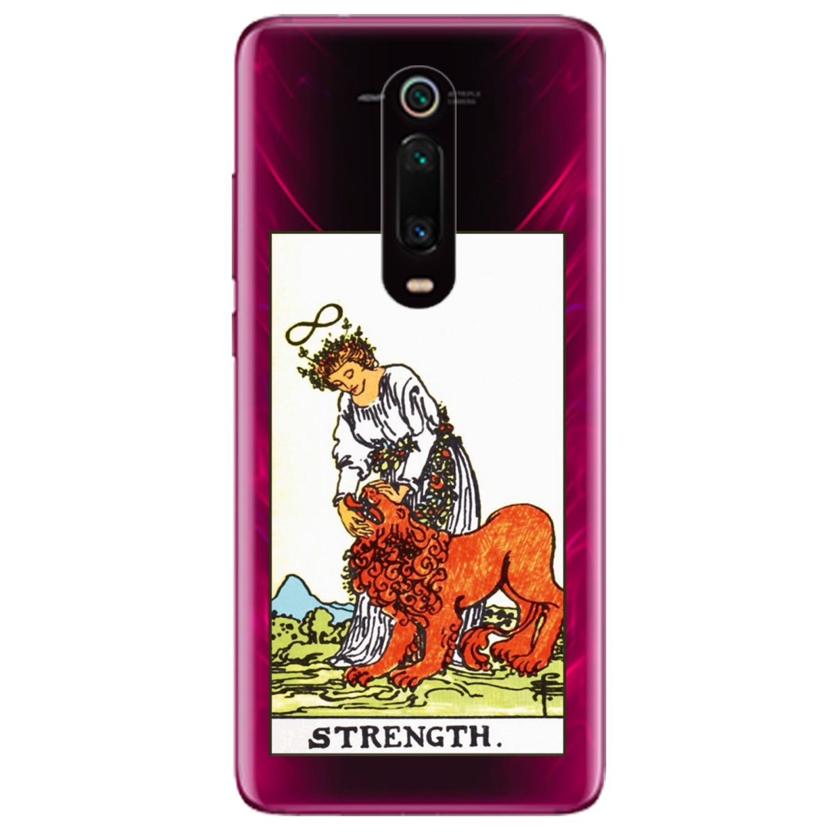 Чехол для Xiaomi Mi 9T прозрачный Таро Сила - фото 1 - Чехлы для телефонов