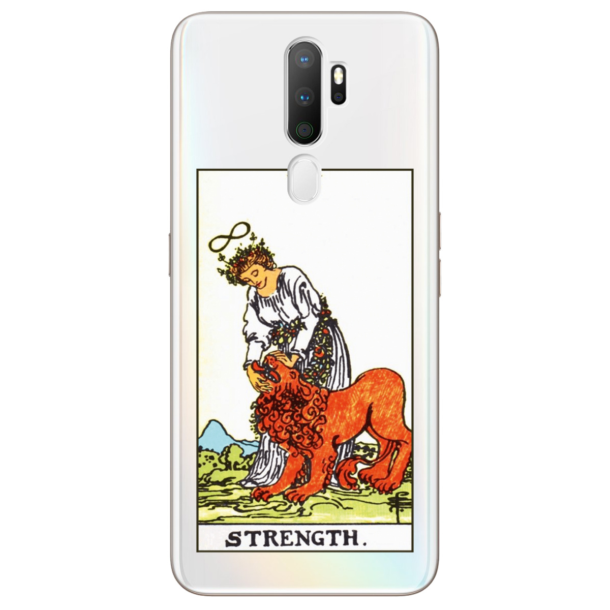 Чехол для Oppo A5 2020/A9 2020 прозрачный Таро Сила - фото 1 Чехол для Oppo A5 2020/A9 2020 прозрачный Таро Сила - фото 1 - Чехлы для телефонов