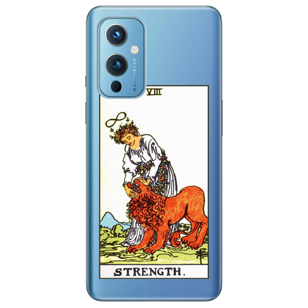 Чехол для OnePlus 9 (азиатская версия) прозрачный Таро Сила - фото 1 - Чехлы для телефонов