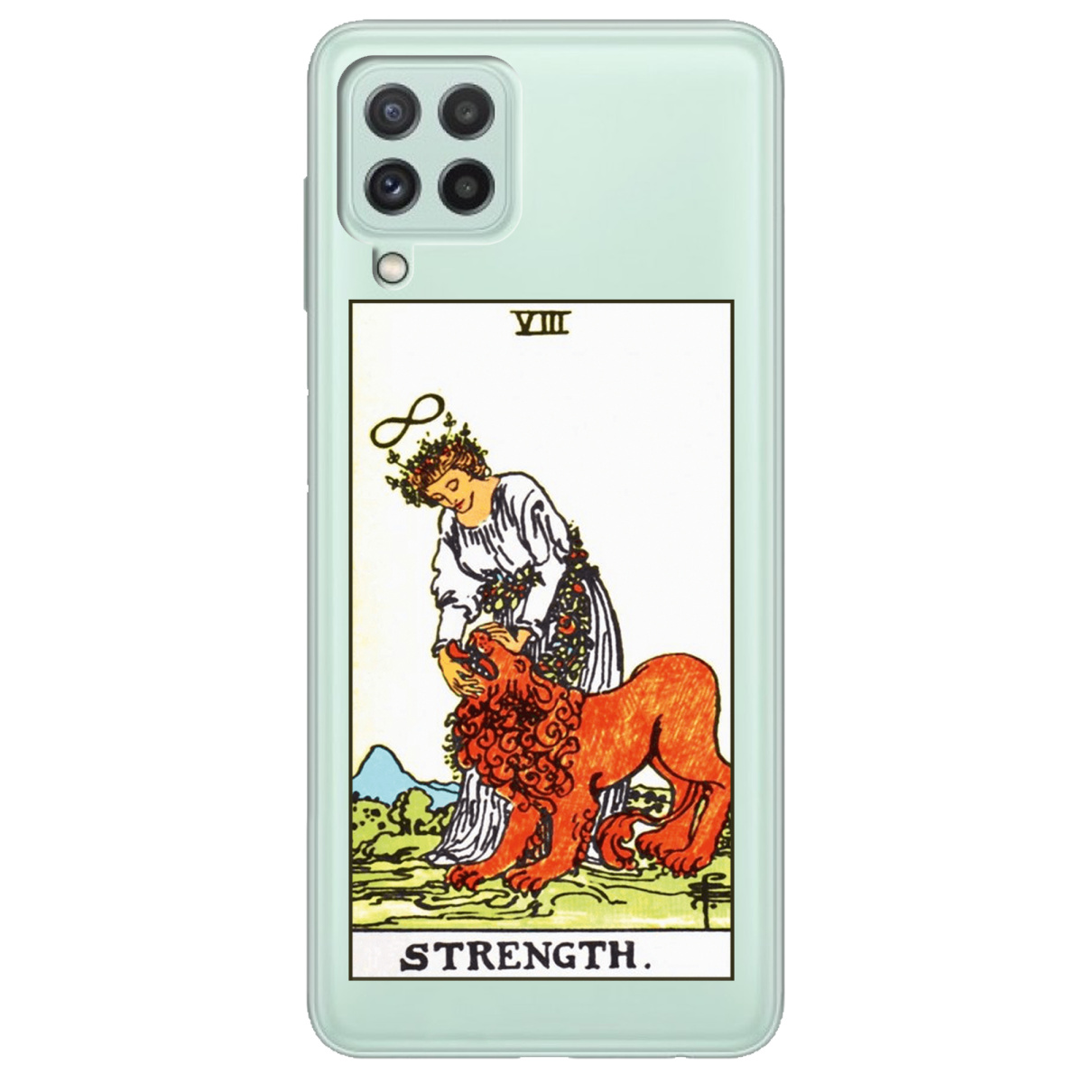 Чехол для Samsung Galaxy A22 4G прозрачный Таро Сила - фото 1 - Чехлы для телефонов