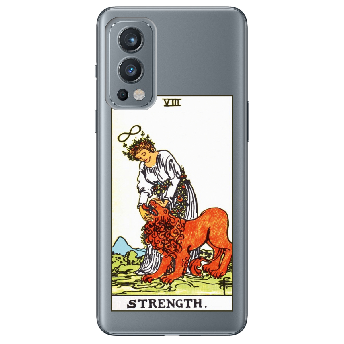 Чохол для OnePlus Nord 2 5G прозорий Таро Сила - фото 1 Чохол для OnePlus Nord 2 5G прозорий Таро Сила - фото 1 - Чохли для телефонів