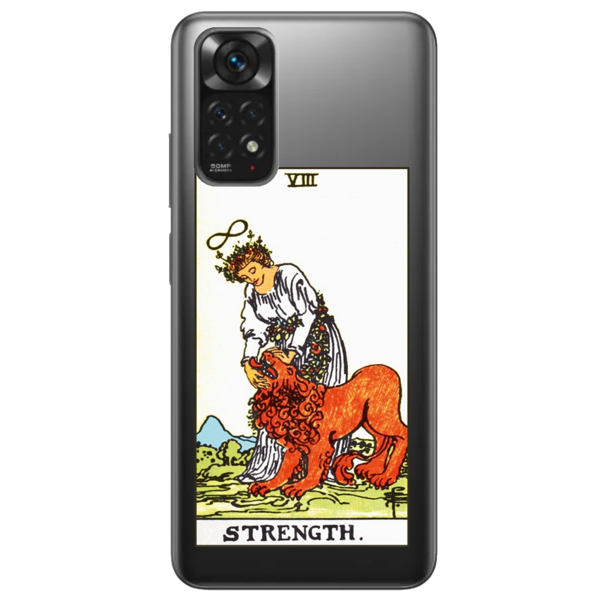Чохол для Xiaomi Redmi Note 11s прозорий Таро Сила - фото 1 Чохол для Xiaomi Redmi Note 11s прозорий Таро Сила - фото 1 - Чохли для телефонів