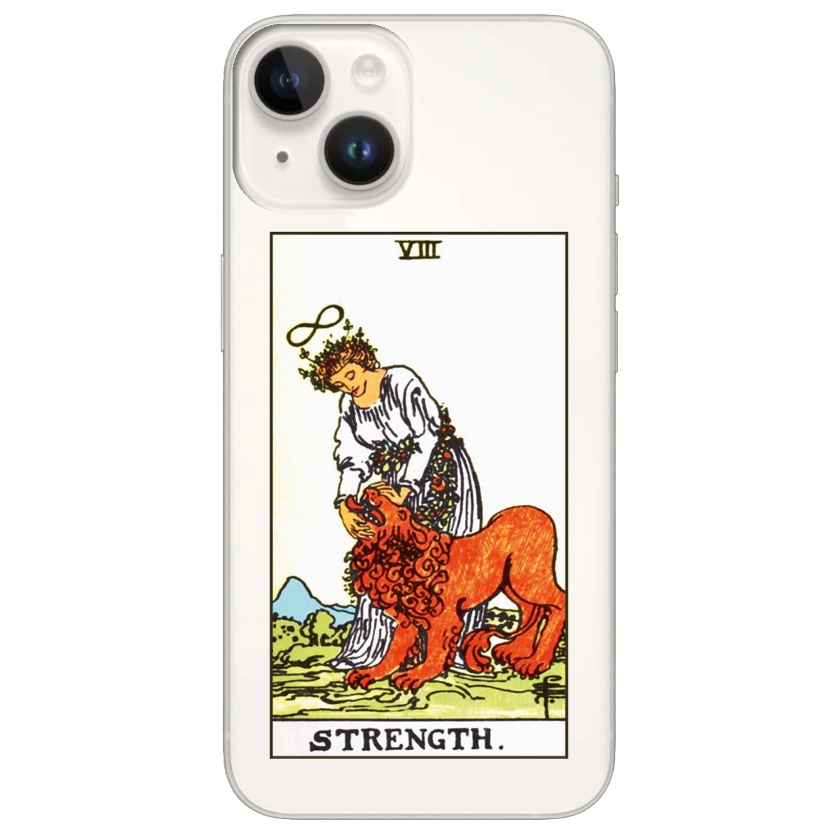 Чехол для Apple iPhone 14 прозрачный Таро Сила - фото 1 - Чехлы для телефонов