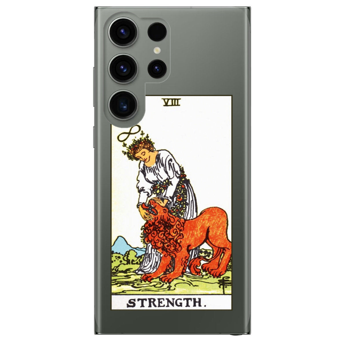 Чехол для Samsung Galaxy S23 Ultra прозрачный Таро Сила - фото 1 - Чехлы для телефонов