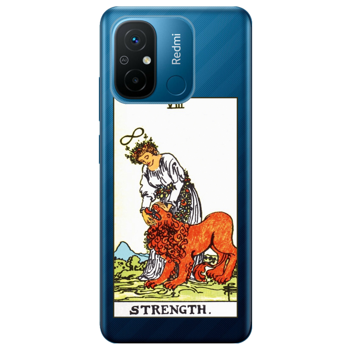 Чохол для Xiaomi Redmi 12C прозорий Таро Сила - фото 1 Чохол для Xiaomi Redmi 12C прозорий Таро Сила - фото 1 - Чохли для телефонів