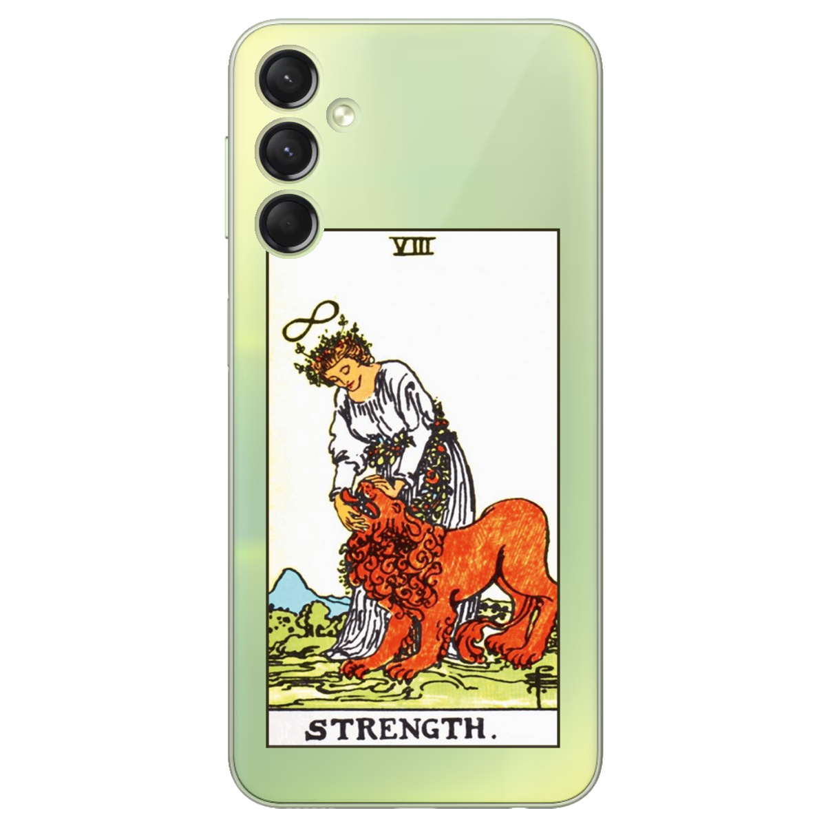 Чехол для Samsung Galaxy A24 4G прозрачный Таро Сила - фото 1 - Чехлы для телефонов