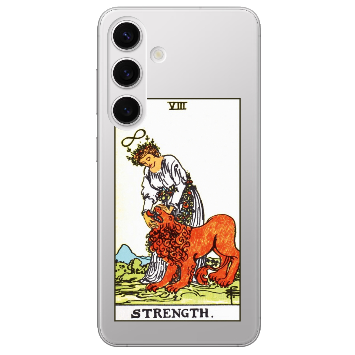 Чехол для Samsung Galaxy S25 Plus прозрачный Таро Сила - фото 1 - Чехлы для телефонов