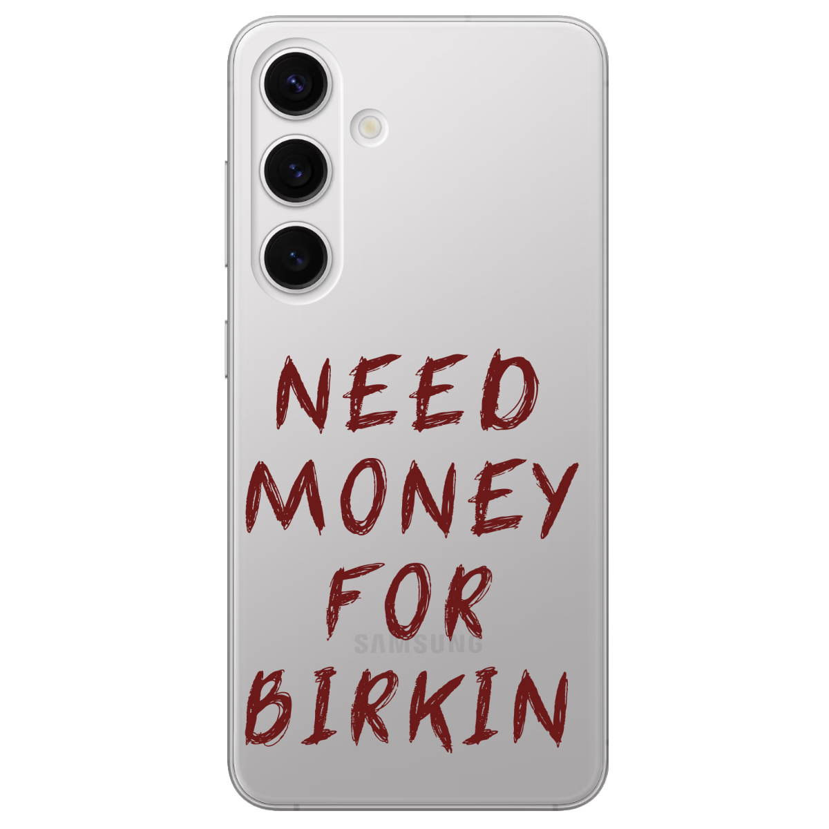 Чохол для Samsung Galaxy S24 Plus прозорий Need money - фото 1 - Чохли для телефонів