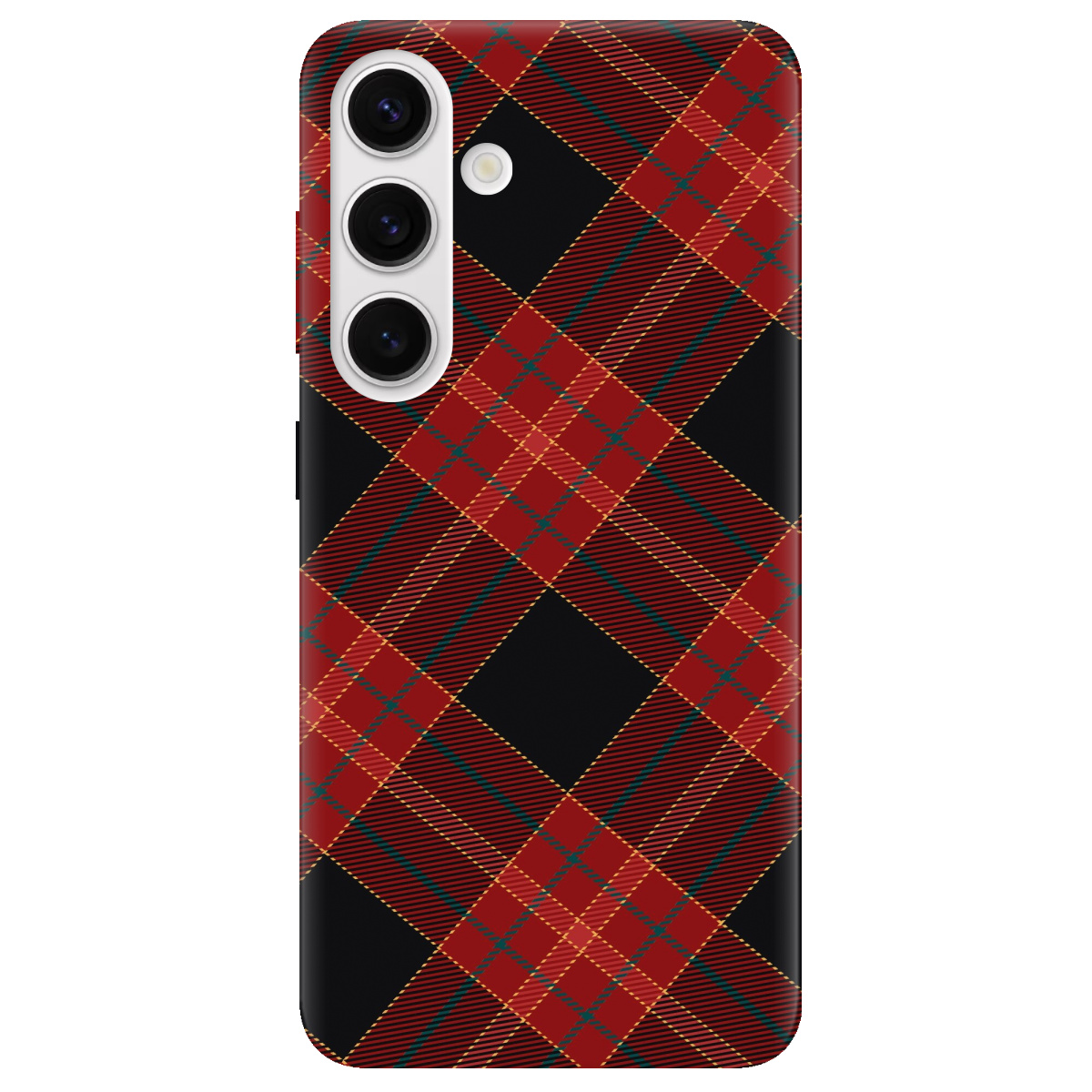 Чехол для Samsung Galaxy S24 Plus прозрачный Червоний тартан - фото 1 Чехол для Samsung Galaxy S24 Plus прозрачный Червоний тартан - фото 1 - Чехлы для телефонов