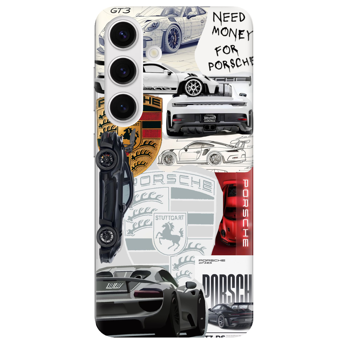 Чохол для Samsung Galaxy S25 Plus прозорий Porsche - фото 1 - Чохли для телефонів