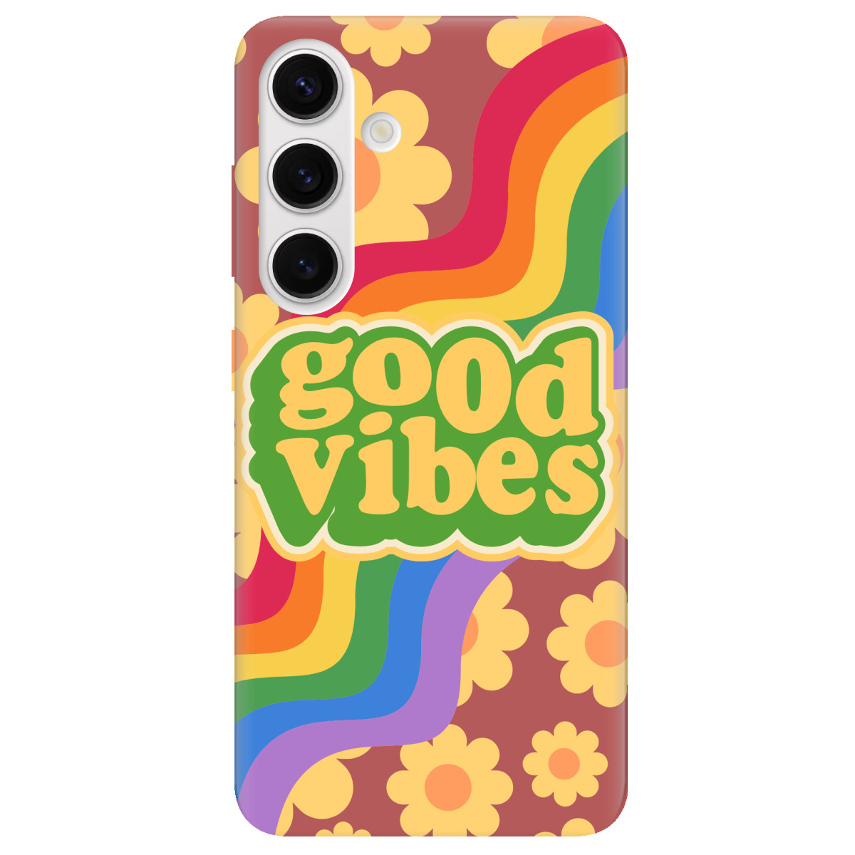 Чехол для Samsung Galaxy S24 Plus прозрачный Good vibes - фото 1 - Чехлы для телефонов