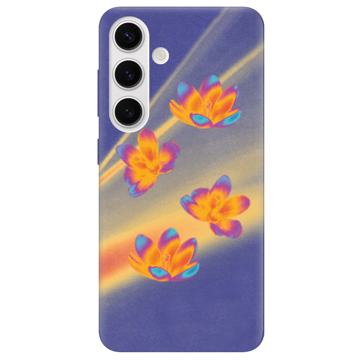 Чехол для Samsung Galaxy S24 Plus прозрачный Тепловий цвіт - фото 1 - Чехлы для телефонов