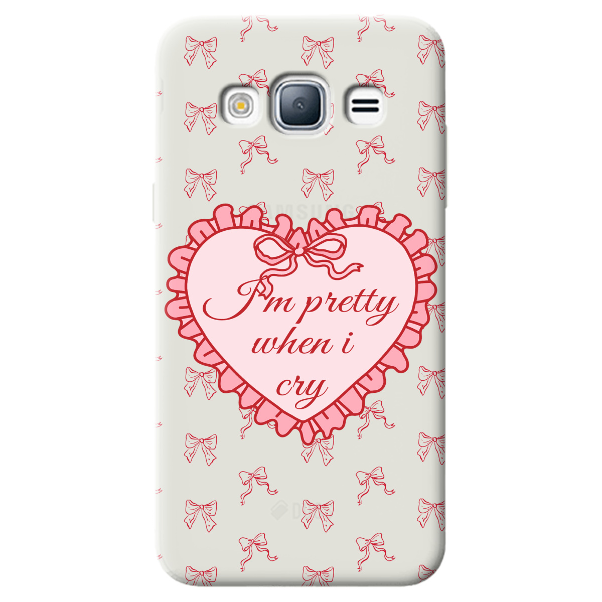 Чехол для Samsung Galaxy J3 2016 полупрозрачный матовый soft touch I'm pretty - фото 1 - Чехлы для телефонов