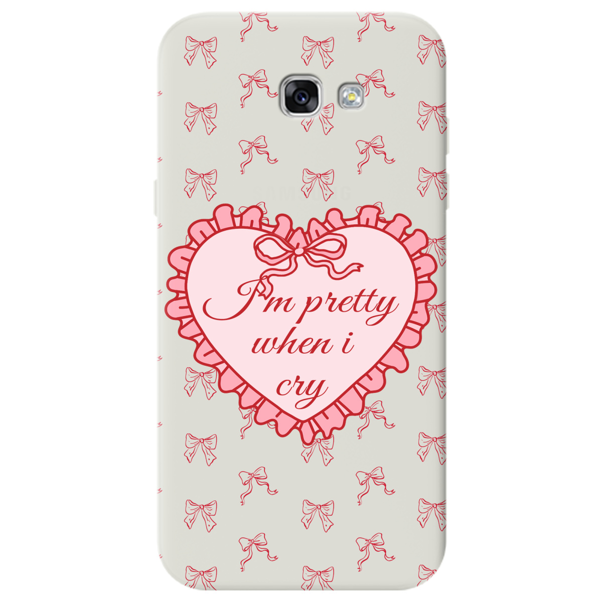 Чохол для Samsung Galaxy A7 2017 напівпрозорий матовий soft touch I'm pretty - фото 1 - Чохли для телефонів