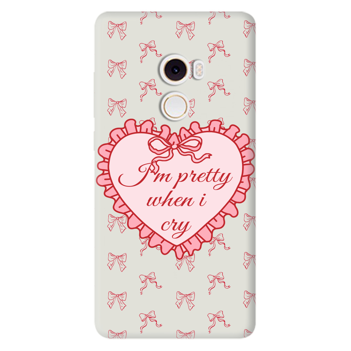 Чохол для Xiaomi Mi Mix 2 напівпрозорий матовий soft touch I'm pretty - фото 1 - Чохли для телефонів