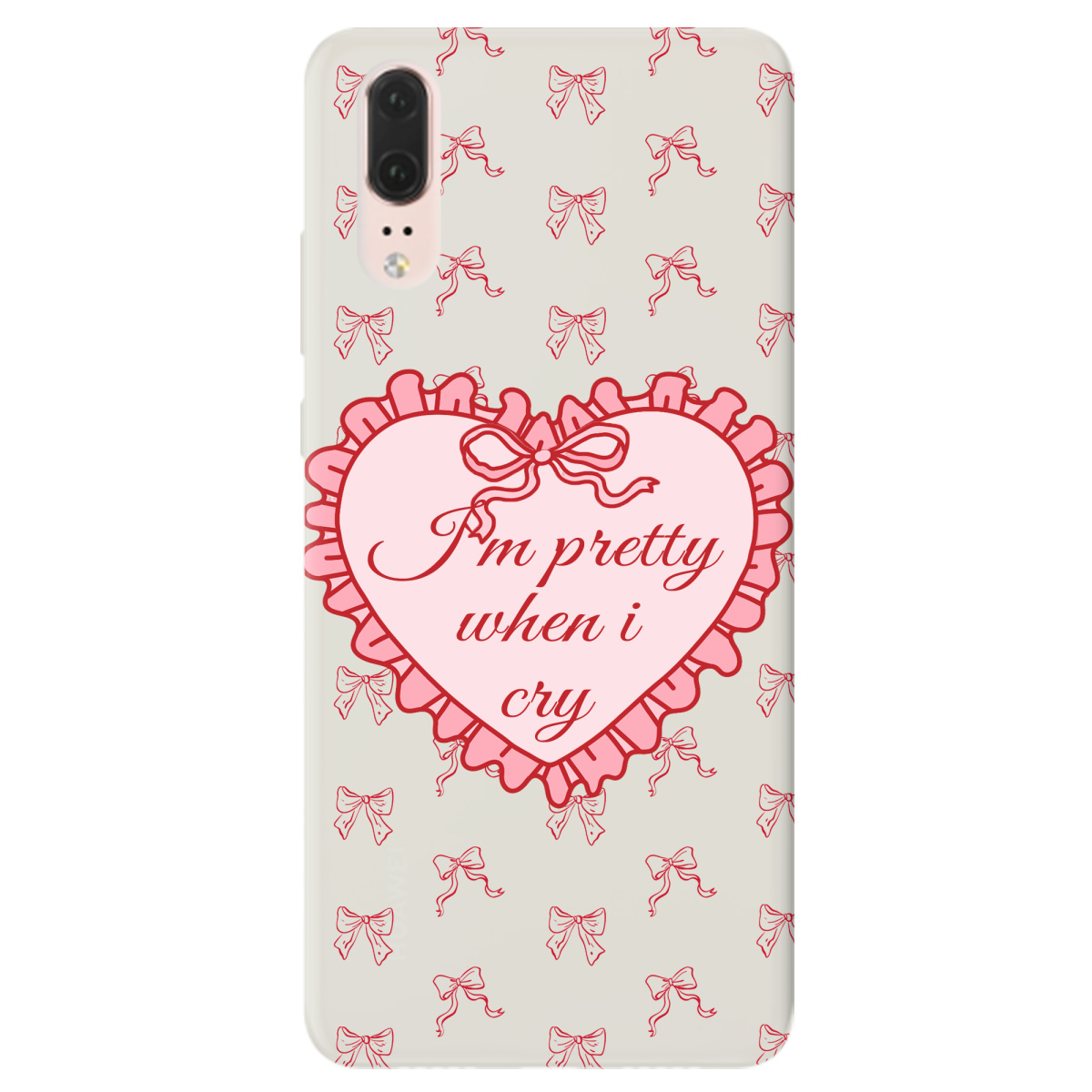 Чохол для Huawei P20 напівпрозорий матовий soft touch I'm pretty - фото 1 - Чохли для телефонів