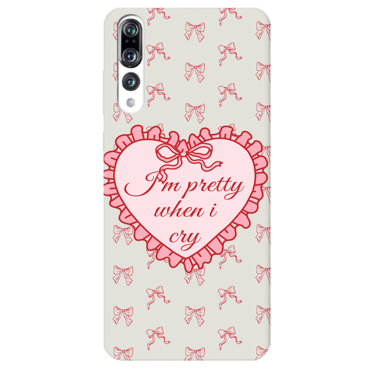 Чохол для Huawei P20 Pro напівпрозорий матовий soft touch I'm pretty - фото 1 - Чохли для телефонів