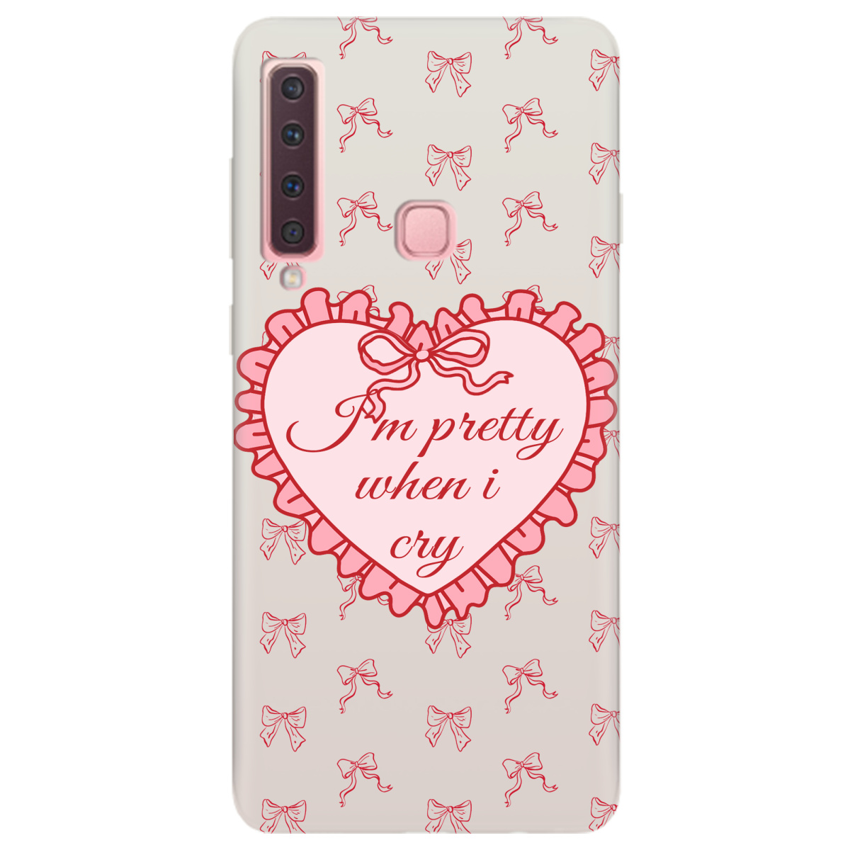 Чохол для Samsung Galaxy A9 2018 напівпрозорий матовий soft touch I'm pretty - фото 1 - Чохли для телефонів