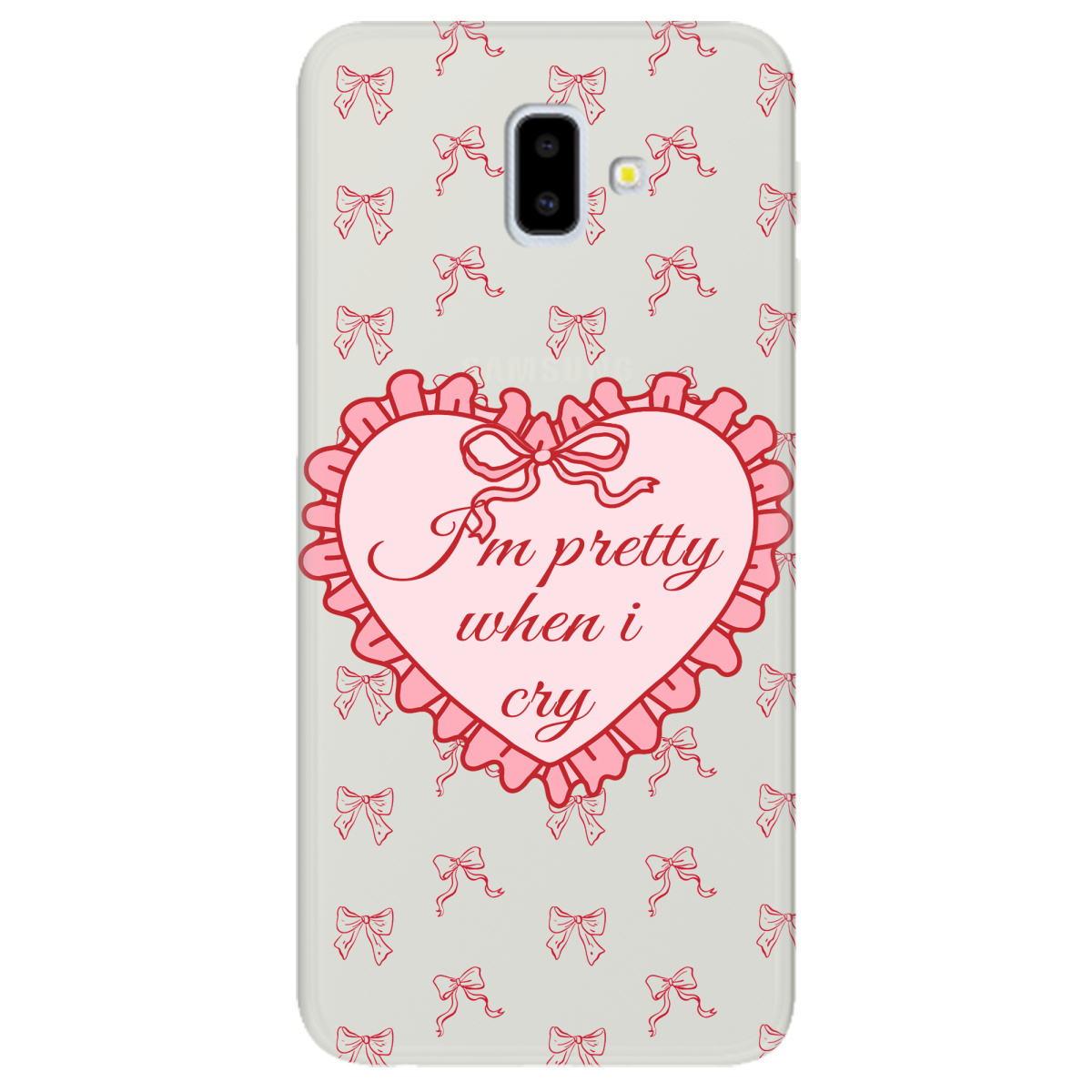 Чохол для Samsung Galaxy J6 Plus 2018 напівпрозорий матовий soft touch I'm pretty - фото 1 - Чохли для телефонів