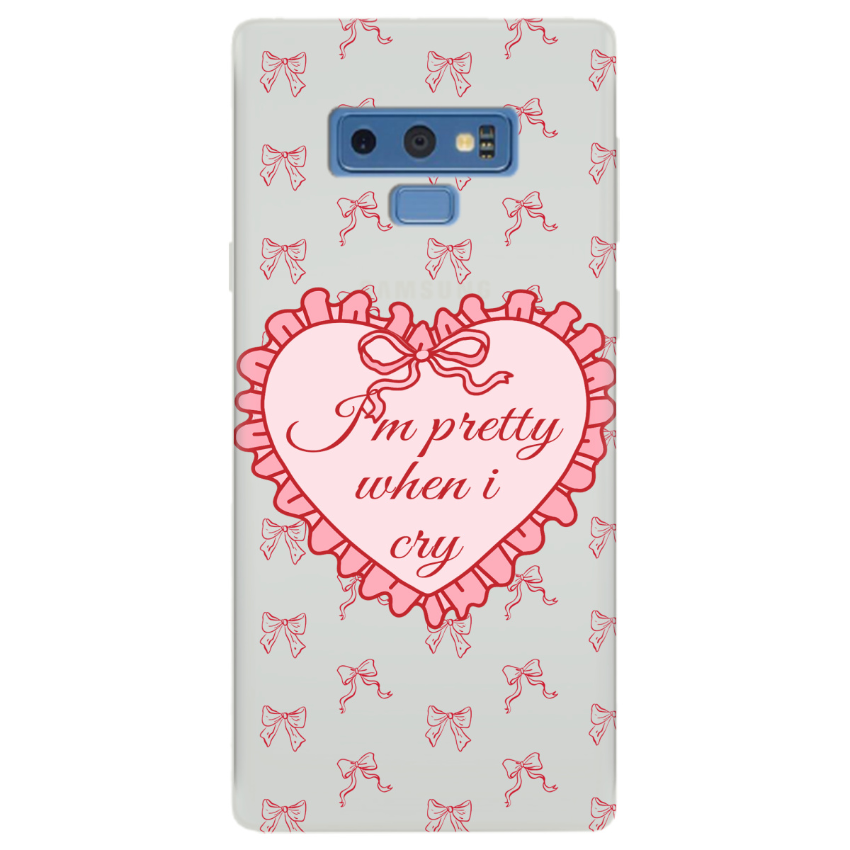 Чохол для Samsung Galaxy Note 9 напівпрозорий матовий soft touch I'm pretty - фото 1 - Чохли для телефонів