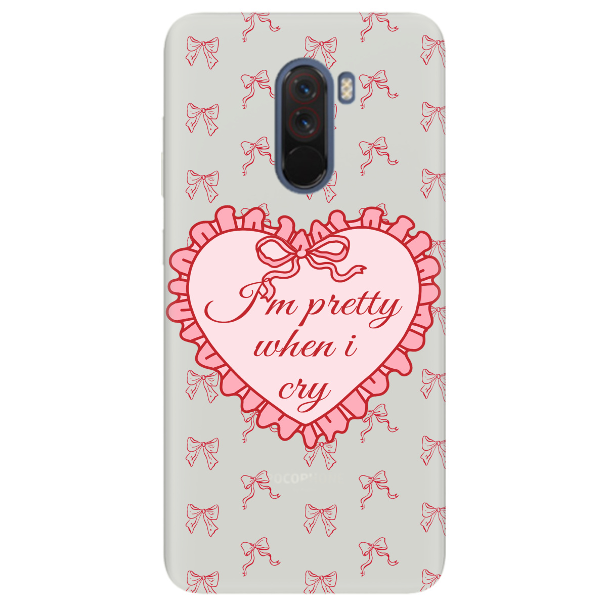 Чехол для Xiaomi Pocophone F1 полупрозрачный матовый soft touch I'm pretty - фото 1 - Чехлы для телефонов