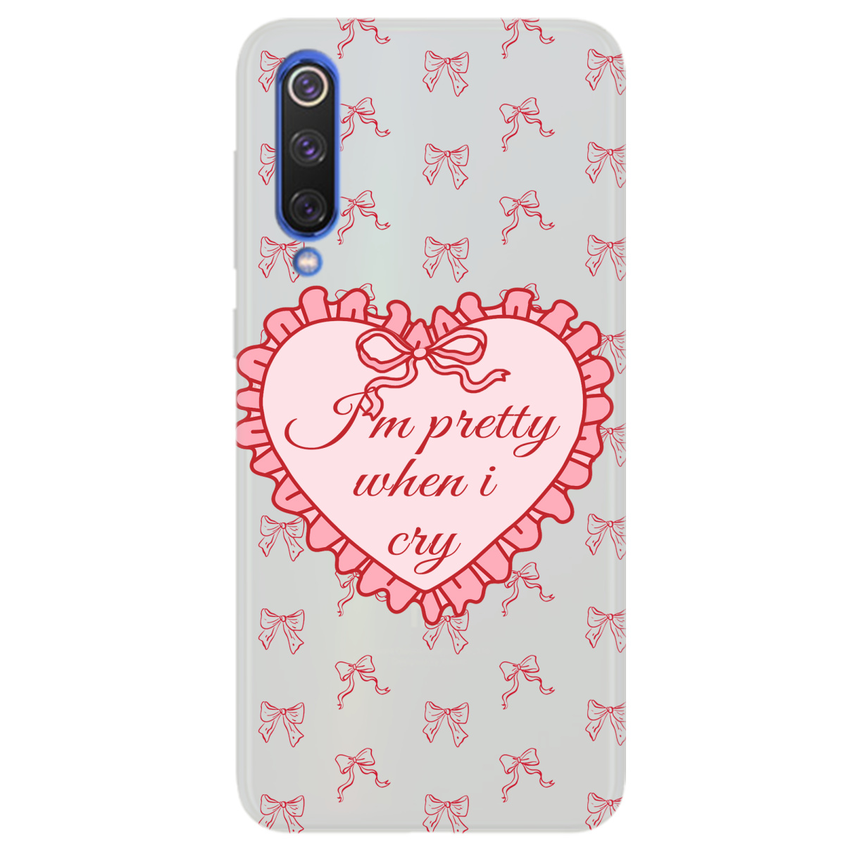 Чохол для Xiaomi Mi 9 напівпрозорий матовий soft touch I'm pretty - фото 1 - Чохли для телефонів