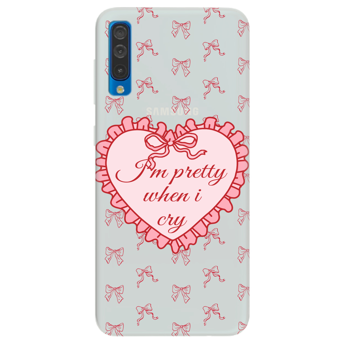 Чехол для Samsung Galaxy A50 полупрозрачный матовый soft touch I'm pretty - фото 1 - Чехлы для телефонов