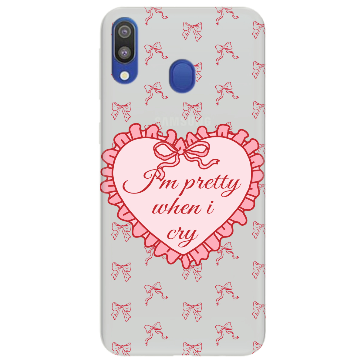 Чохол для Samsung Galaxy M20 напівпрозорий матовий soft touch I'm pretty - фото 1 - Чохли для телефонів