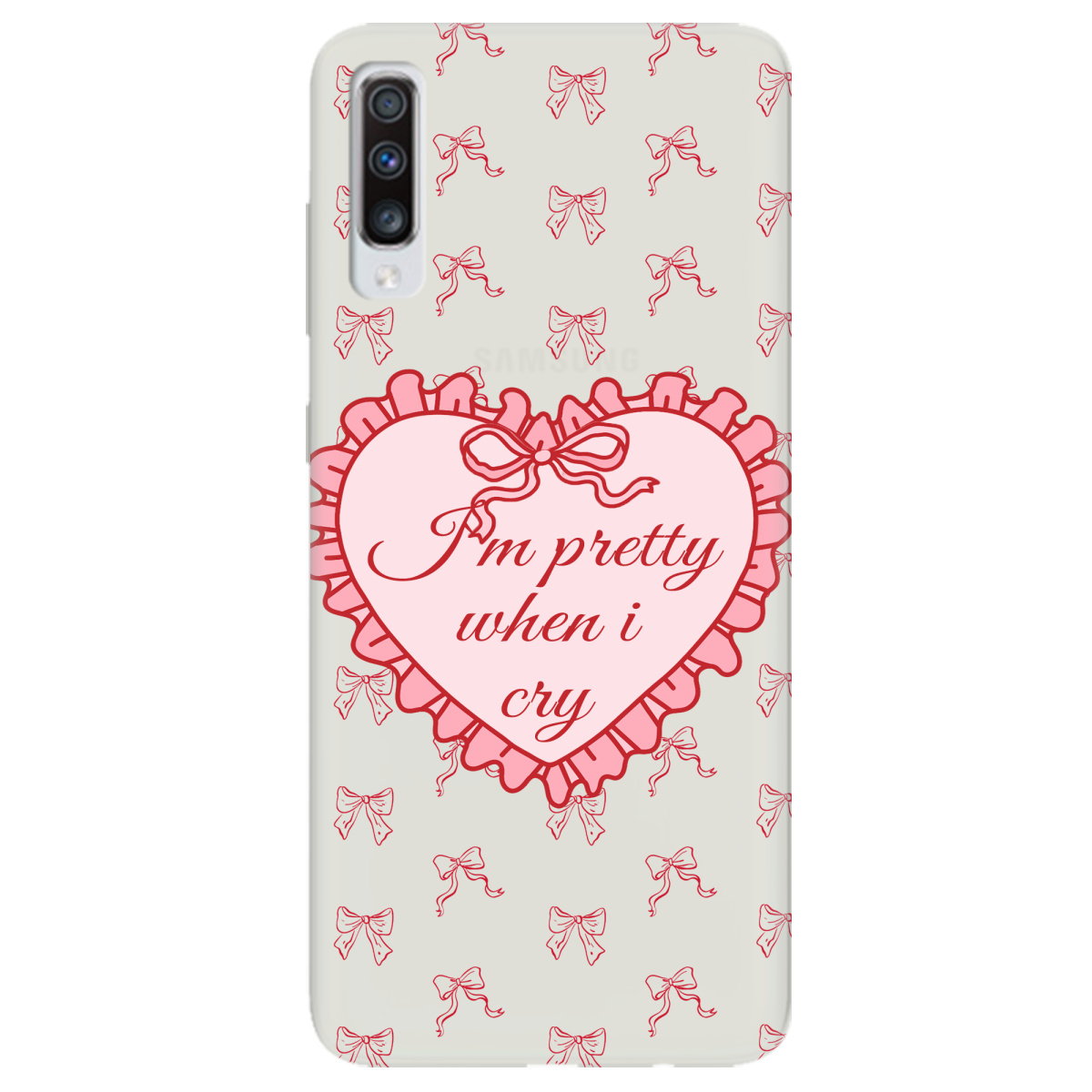 Чехол для Samsung Galaxy A70 полупрозрачный матовый soft touch I'm pretty - фото 1 - Чехлы для телефонов