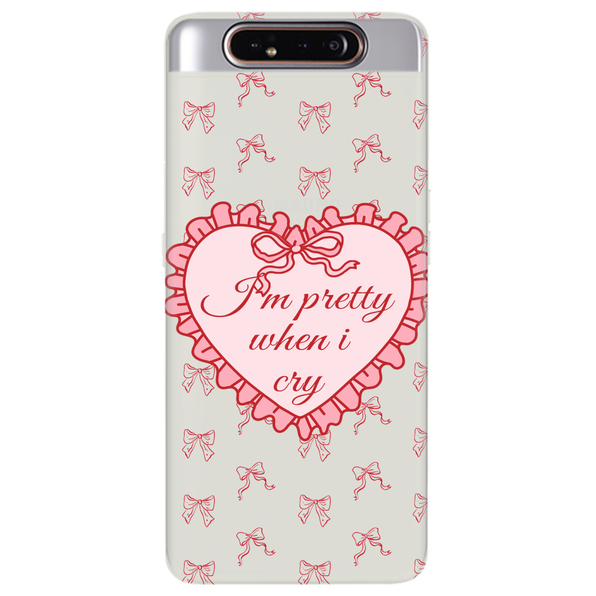 Чехол для Samsung Galaxy A80 полупрозрачный матовый soft touch I'm pretty - фото 1 - Чехлы для телефонов