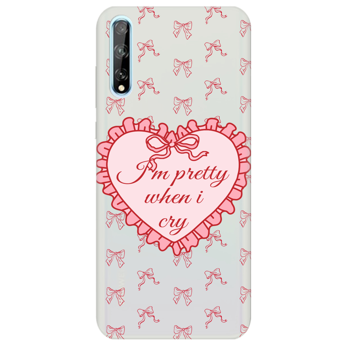 Чохол для Huawei P Smart S напівпрозорий матовий soft touch I'm pretty - фото 1 - Чохли для телефонів