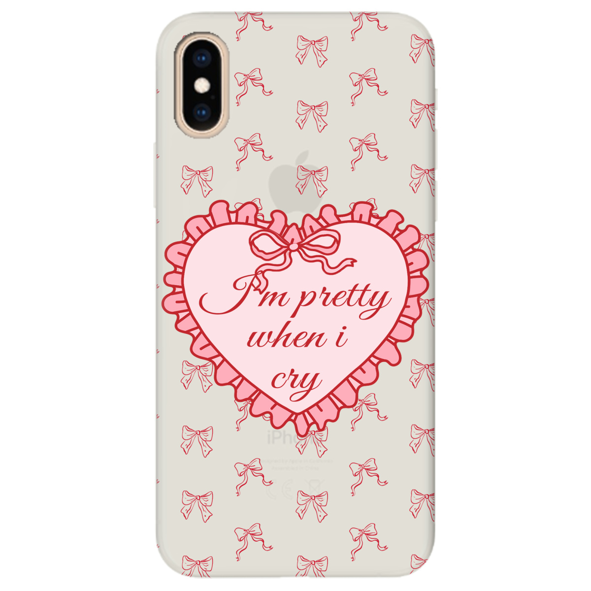 Чехол для Apple iPhone XS Max полупрозрачный матовый soft touch I'm pretty - фото 1 - Чехлы для телефонов