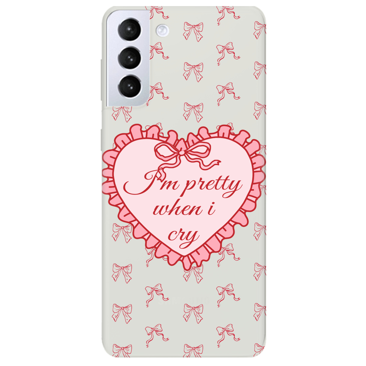 Чохол для Samsung Galaxy S21 напівпрозорий матовий soft touch I'm pretty - фото 1 - Чохли для телефонів