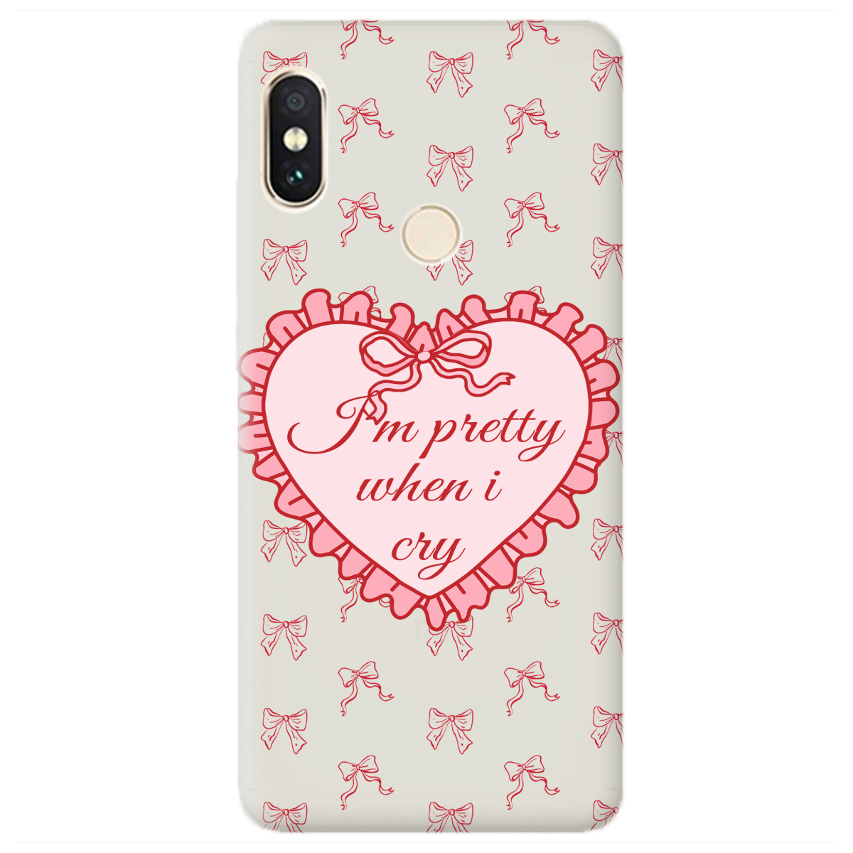 Чохол для Xiaomi Redmi Note 5 напівпрозорий матовий soft touch I'm pretty - фото 1 - Чохли для телефонів