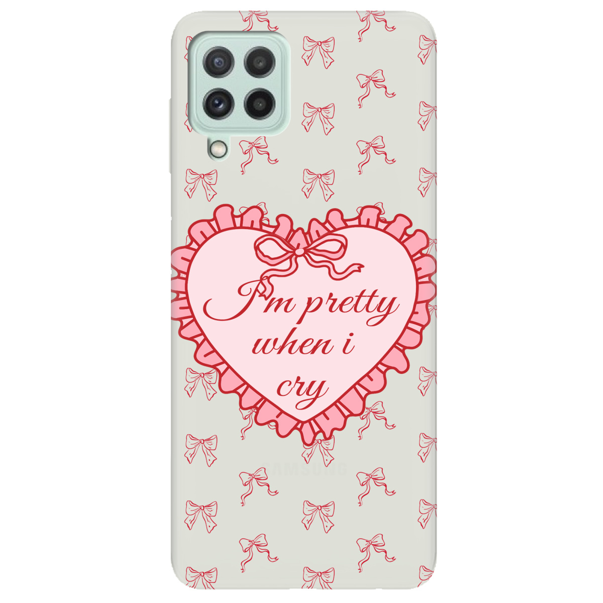 Чехол для Samsung Galaxy M22 полупрозрачный матовый soft touch I'm pretty - фото 1 - Чехлы для телефонов