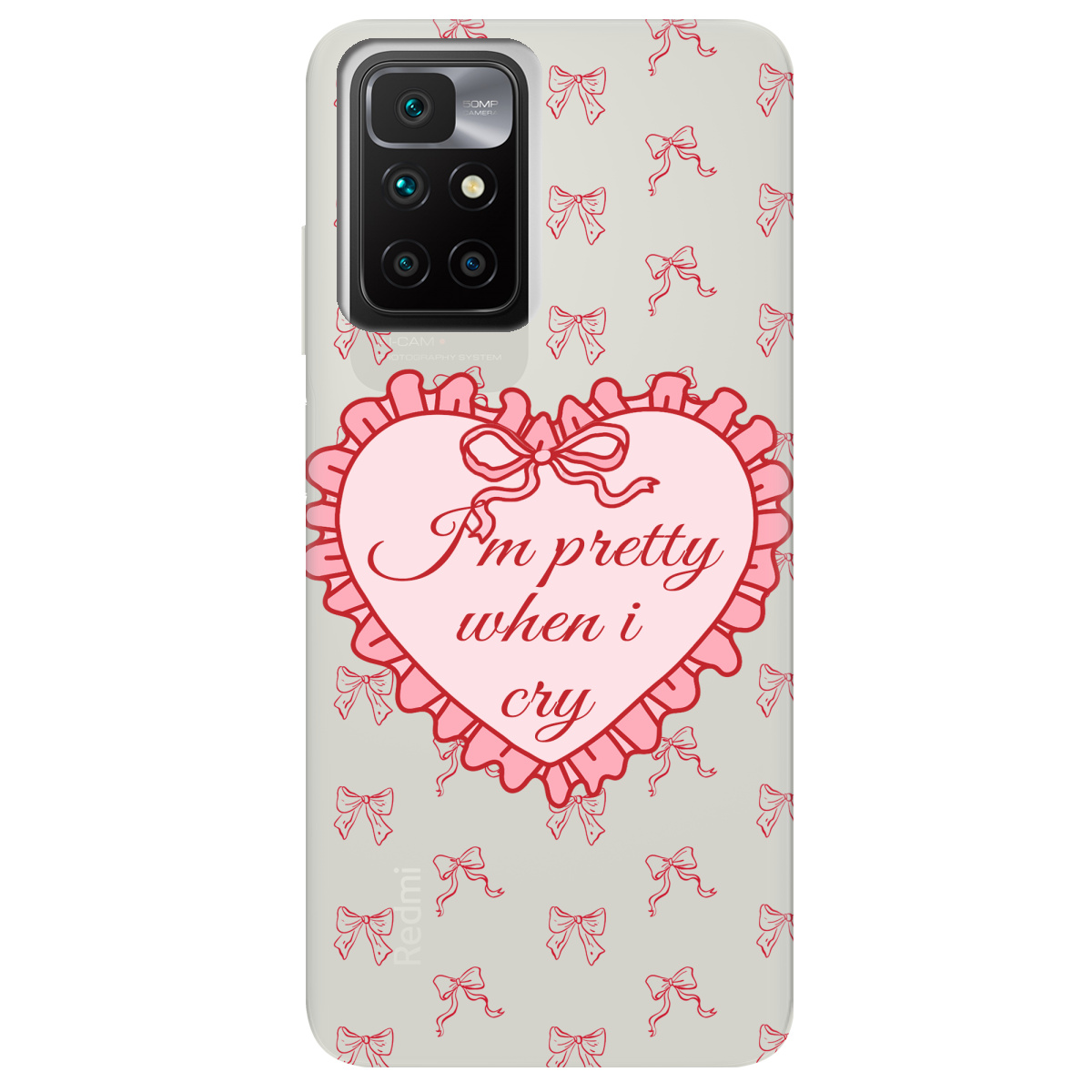 Чохол для Xiaomi Redmi 10 напівпрозорий матовий soft touch I'm pretty - фото 1 - Чохли для телефонів