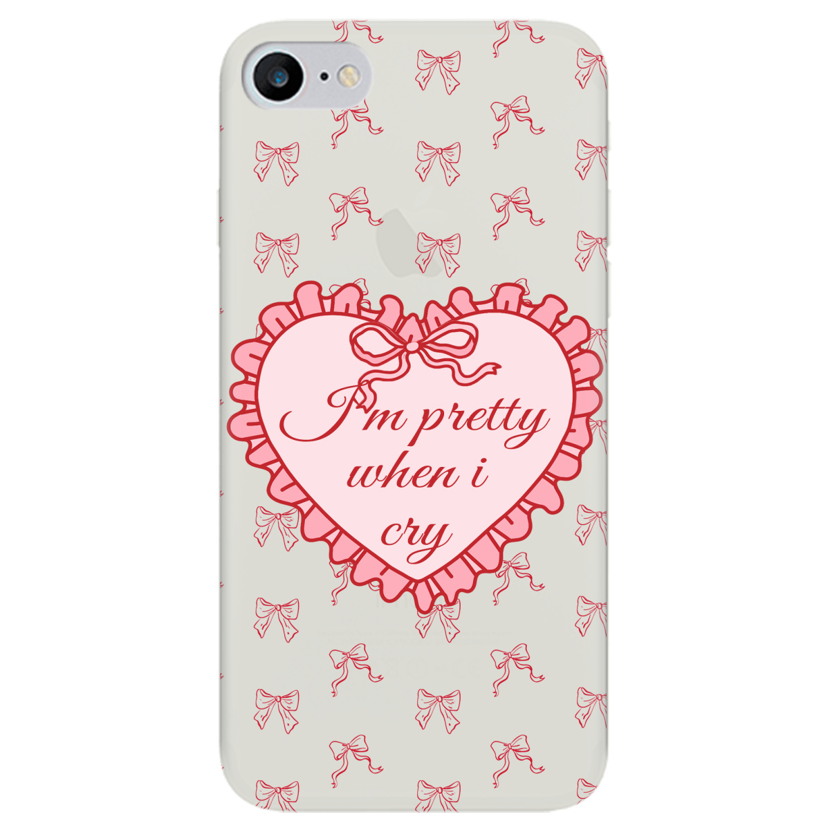 Чехол для Apple iPhone 7 полупрозрачный матовый soft touch I'm pretty - фото 1 - Чехлы для телефонов