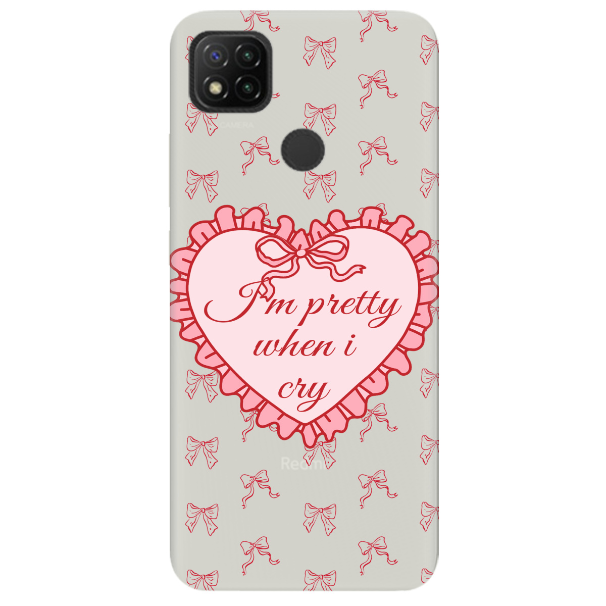 Чехол для Xiaomi Redmi 10A полупрозрачный матовый soft touch I'm pretty - фото 1 - Чехлы для телефонов