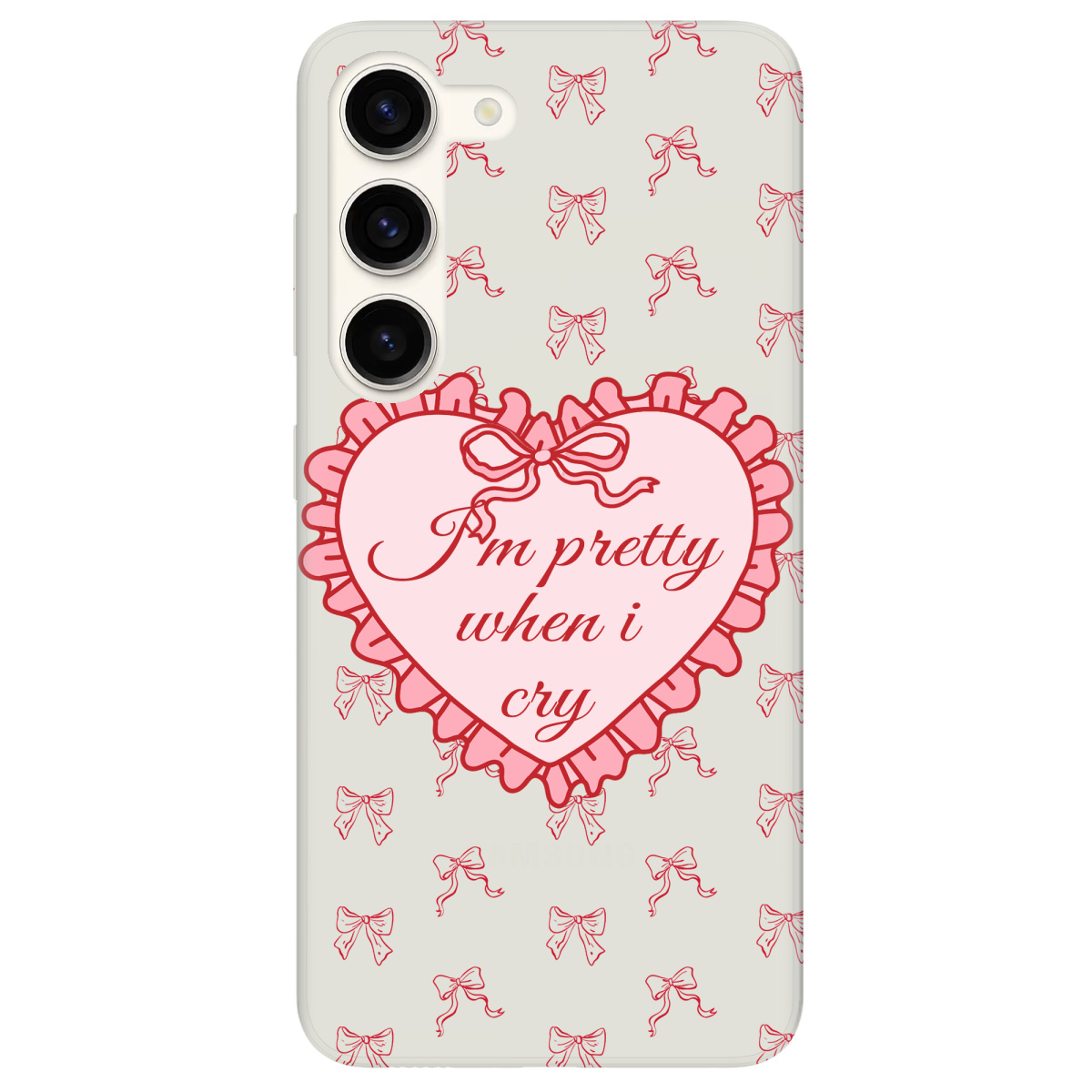 Чохол для Samsung Galaxy S23 напівпрозорий матовий soft touch I'm pretty - фото 1 - Чохли для телефонів