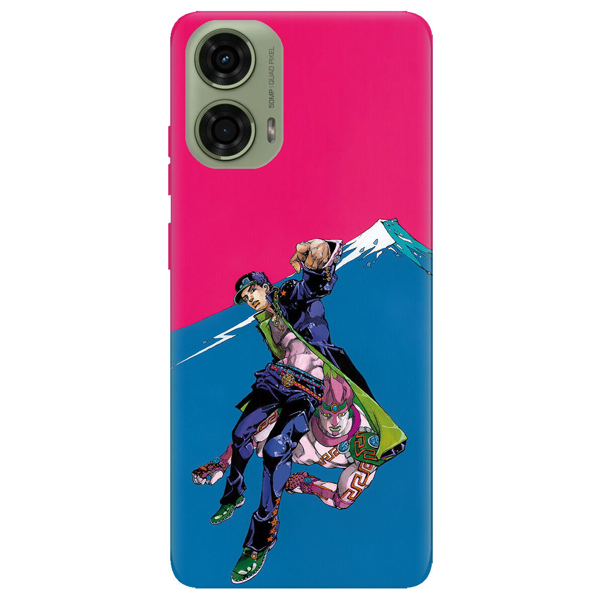 Чехол для Motorola G24 / G04 / E14 прозрачный Джотаро Куджо JoJo - фото 1 Чехол для Motorola G24 / G04 / E14 прозрачный Джотаро Куджо JoJo - фото 1 - Чехлы для телефонов