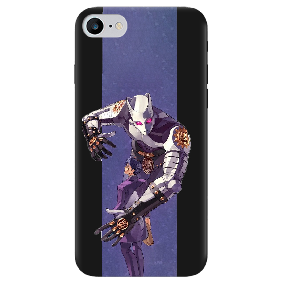 Чехол для Apple iPhone 7 черный матовый soft touch Killer Queen JoJo - фото 1 Чехол для Apple iPhone 7 черный матовый soft touch Killer Queen JoJo - фото 1 - Чехлы для телефонов