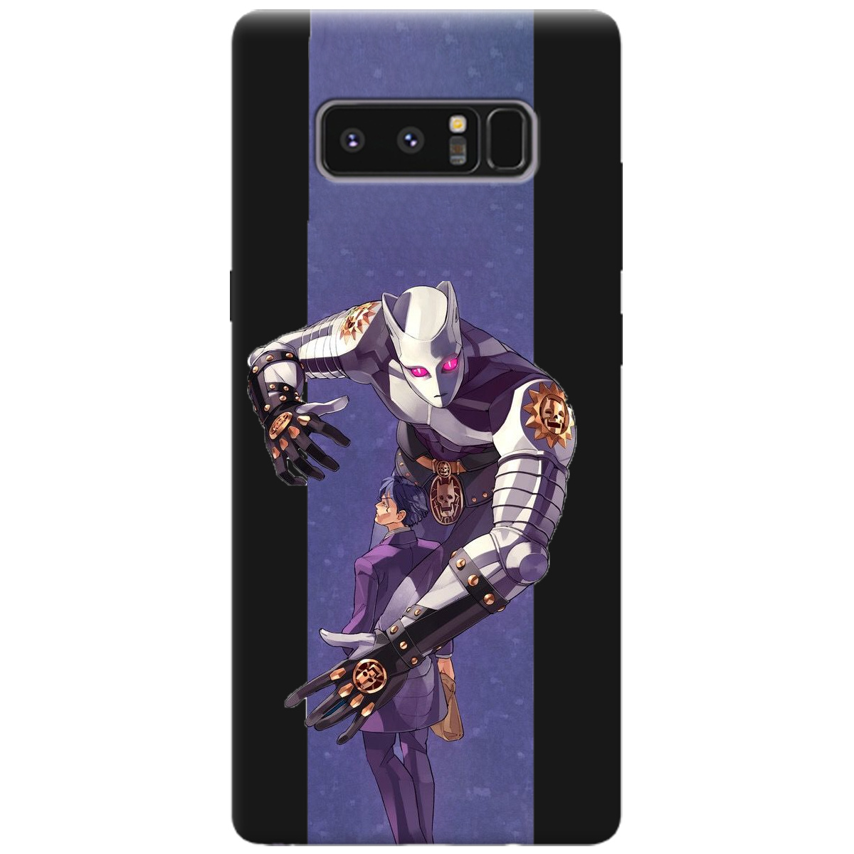 Чехол для Samsung Galaxy Note 8 черный матовый soft touch Killer Queen JoJo - фото 1 - Чехлы для телефонов