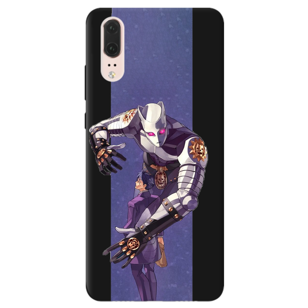 Чехол для Huawei P20 черный матовый soft touch Killer Queen JoJo - фото 1 - Чехлы для телефонов